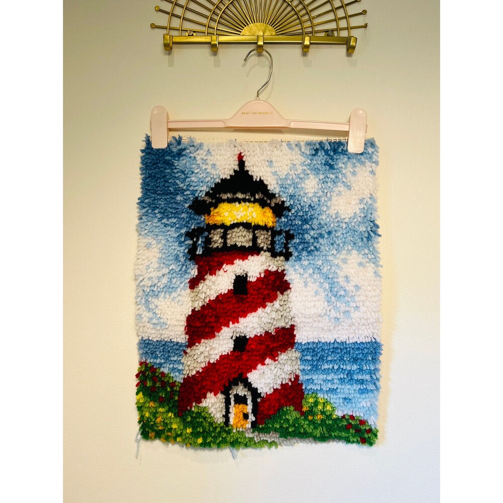 Lighthouse Fiber Art, Hook and Latch Lighthouse